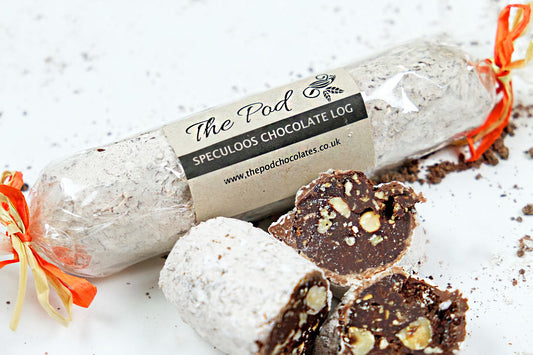 Chocolate Speculoos Log - The Pod Chocolates