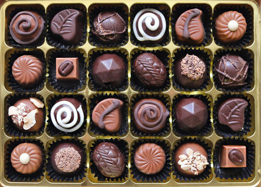 Sugar Free Chocolate Truffle Selection in a big box.