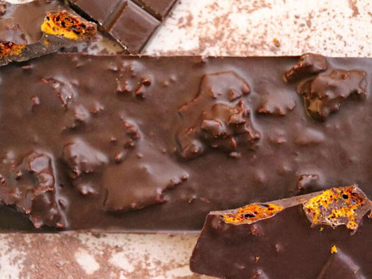 Vegan Chocolates - Dark Chocolate Honeycomb Bar.