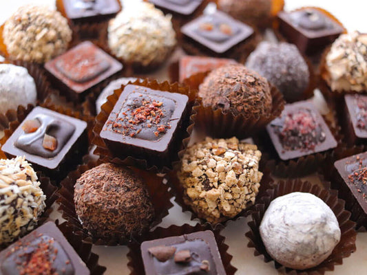 The Pod Chocolates - handmade vegan chocolate selection.