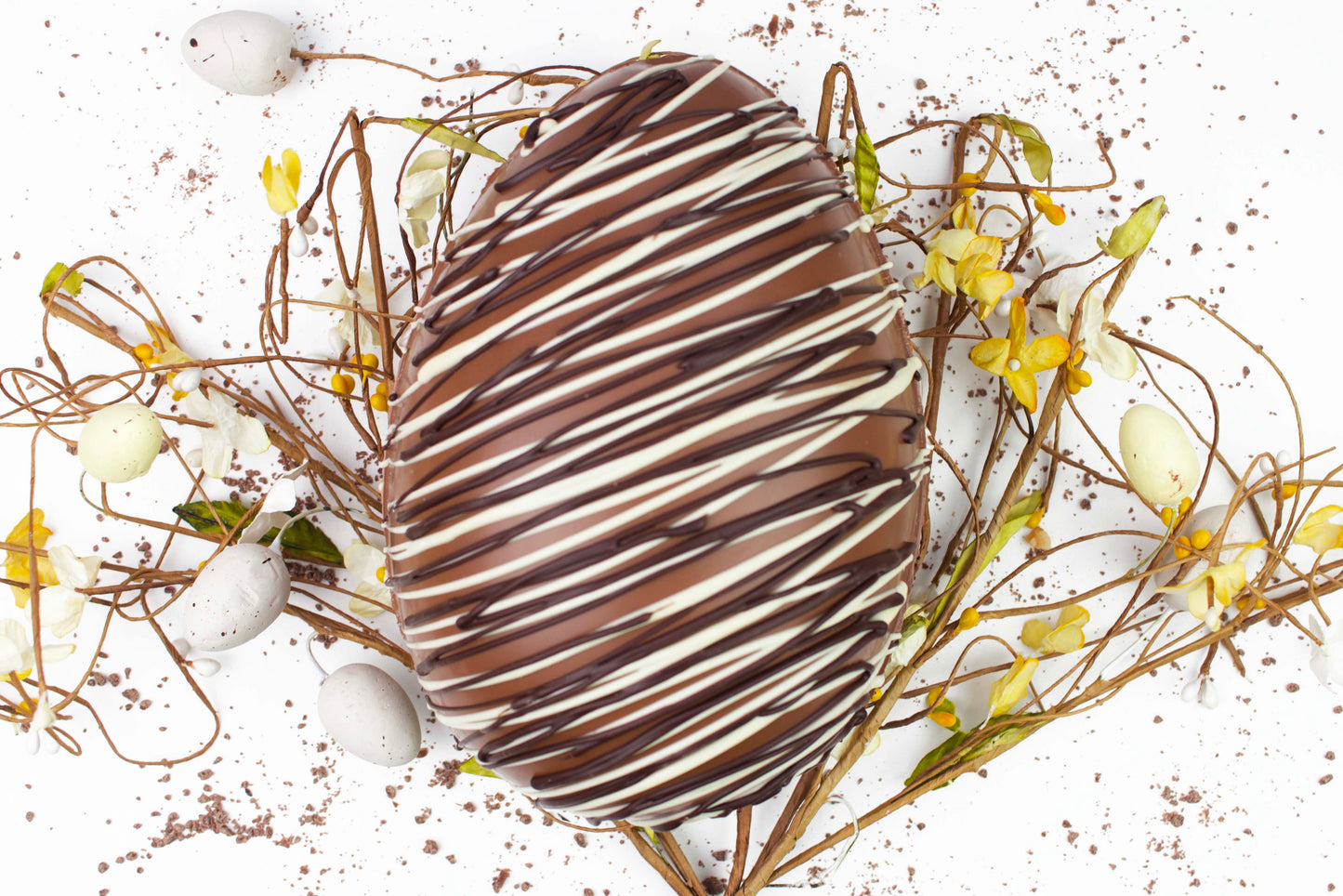 Sugar Free Large Drizzled Easter Egg with Chocolates
