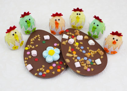 Milk Chocolate Decorated Flat Egg