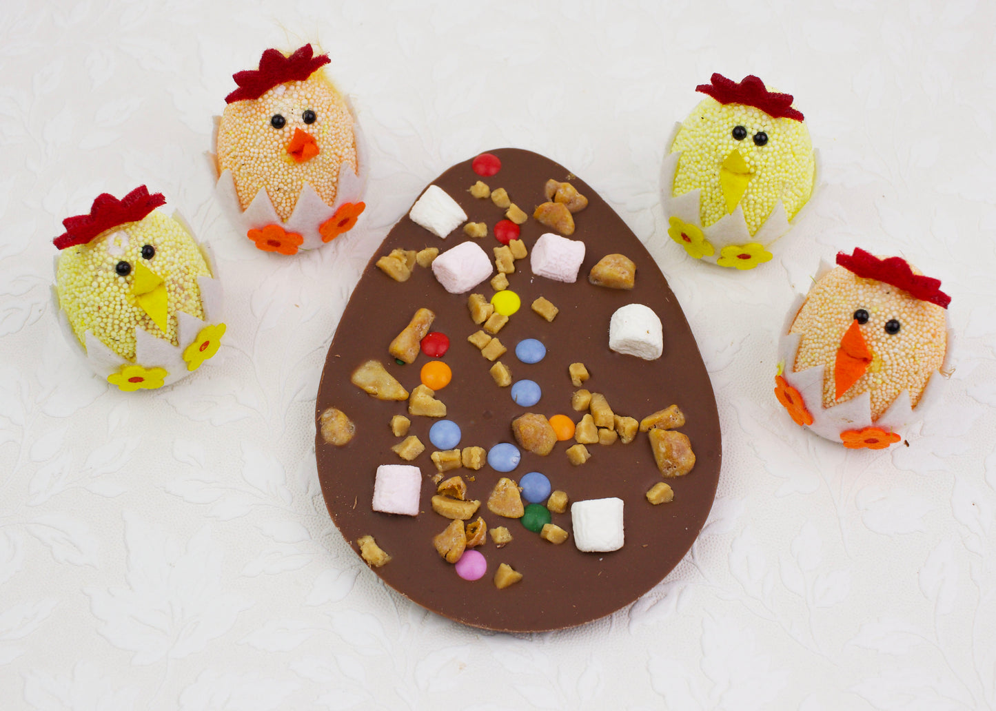 Milk Chocolate Decorated Flat Egg