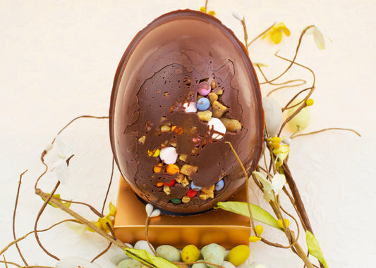 165g Milk Chocolate Rocky Road Hand Made Easter Egg with Mini Eggs