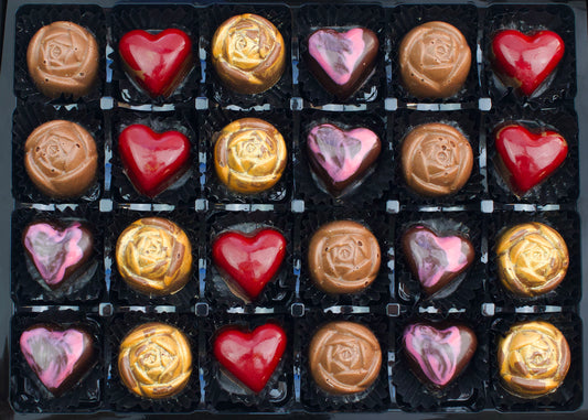 Sugar Free Chocolate Valentines Hearts and Roses