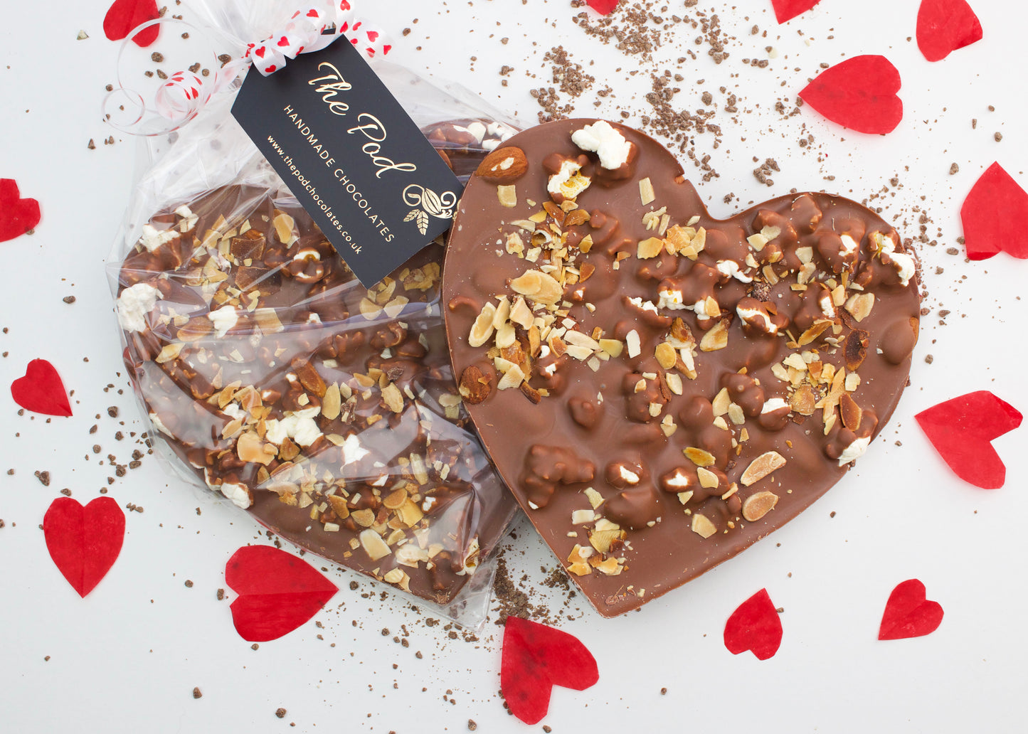 Sugar Free Salted Popcorn and Almond Valentines Heart