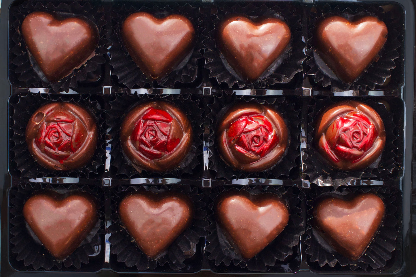 Vegan Valentines Hearts and Roses Chocolates