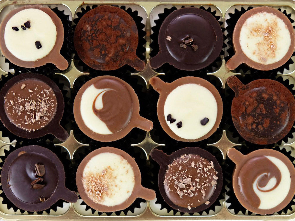 Barista Selection truffles in a gift box.