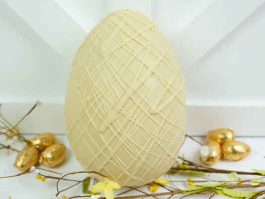 Sugar Free 170g White Chocolate Hand Made Easter Egg